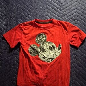 Red Graphic Mickey Mouse T-Shirt - Unbranded